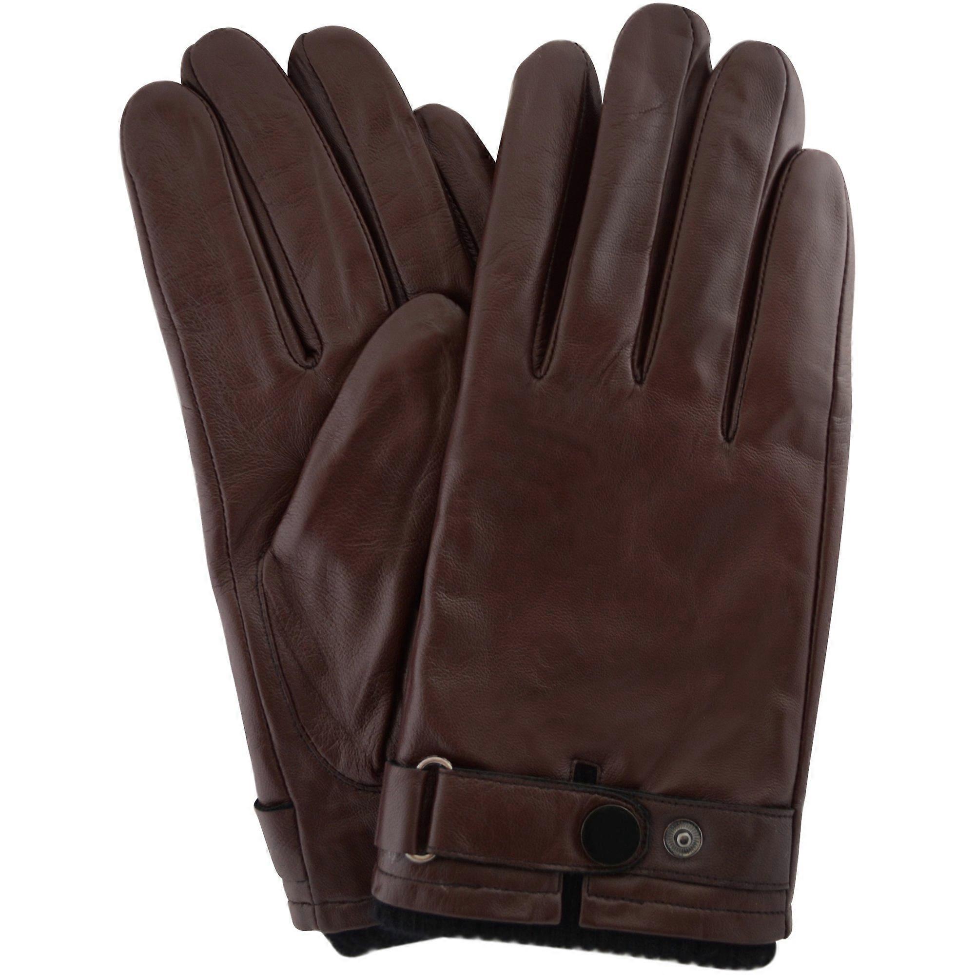 SnugRugs Premium Soft Leather Glove, Elasticated Wrist, Warm Fleece Lining