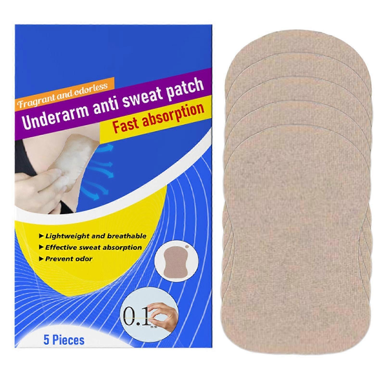 Armpit Sweat Pads 5pcs Disposable Underarm Sweat Guards with Advanced Absorption and Odor Control