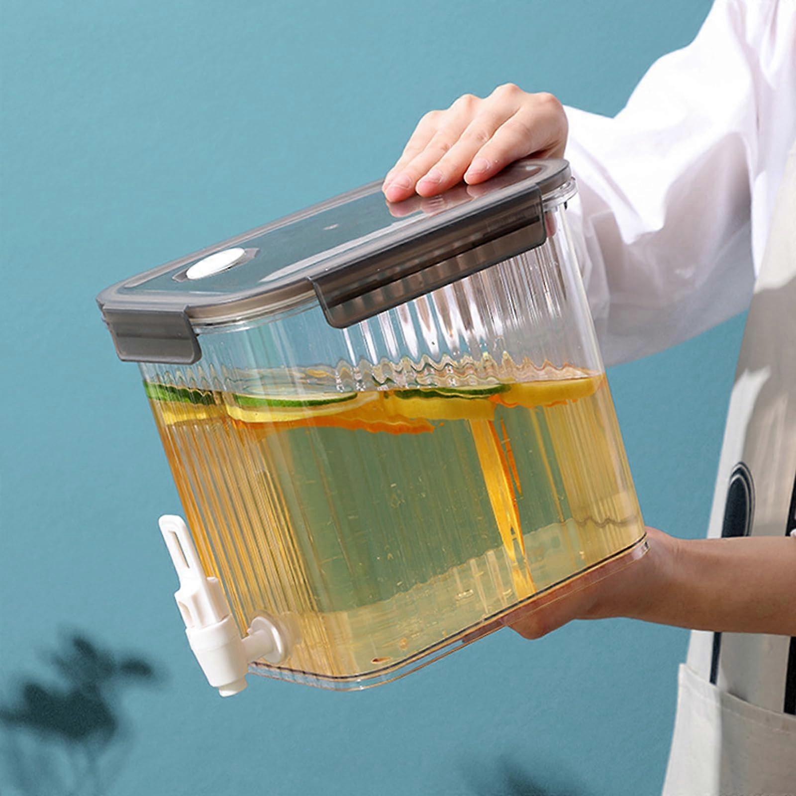 3.5L Fridge Drink Dispenser with LeakProof Spigot Large Capacity Cold Beverage Container