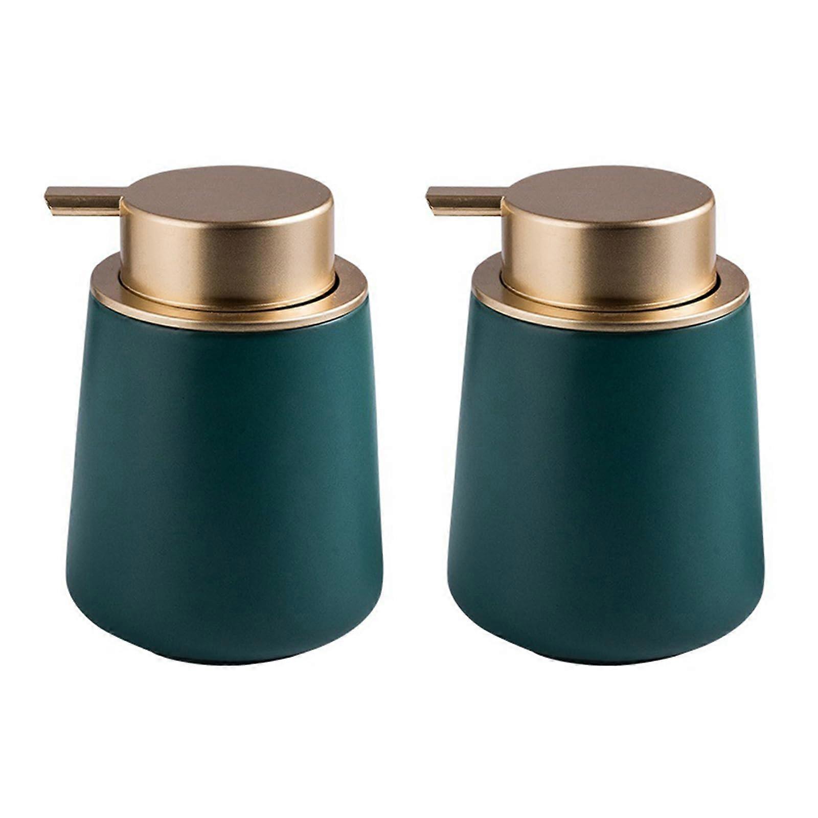 Ceramic Soap Dispenser Bathroom 400ml Matte Marble Design Refillable Lotion Shampoo Bottle