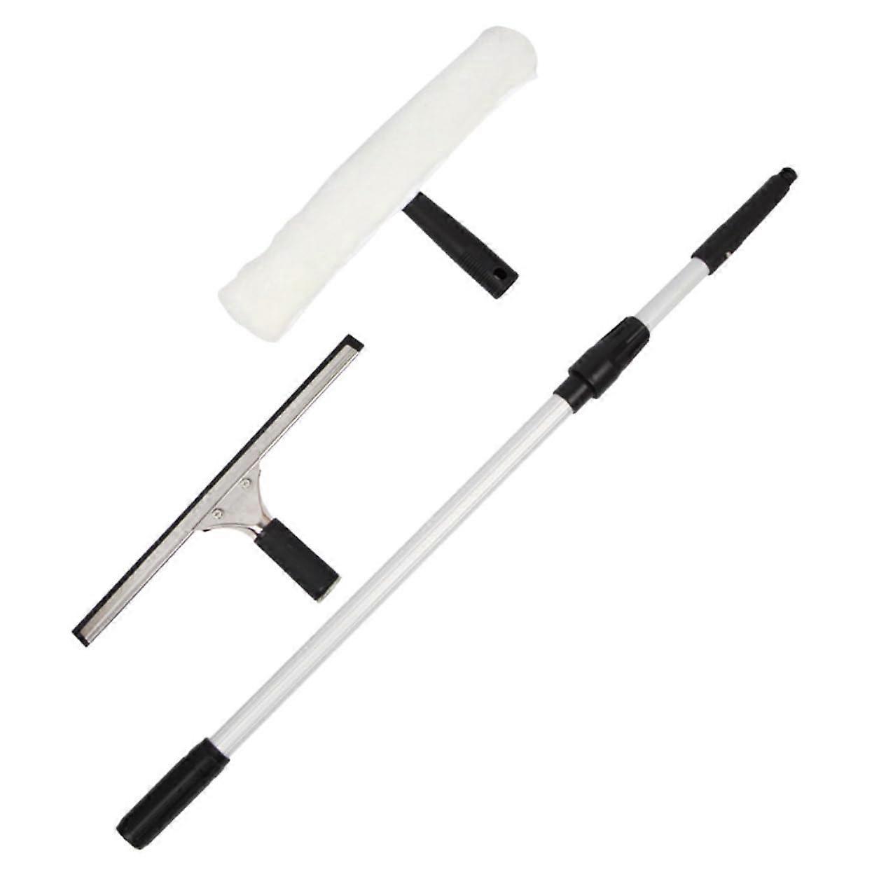 Telescopic Window Cleaning Squeegee with Extendable Pole for Streak Glass and MultiSurface Use