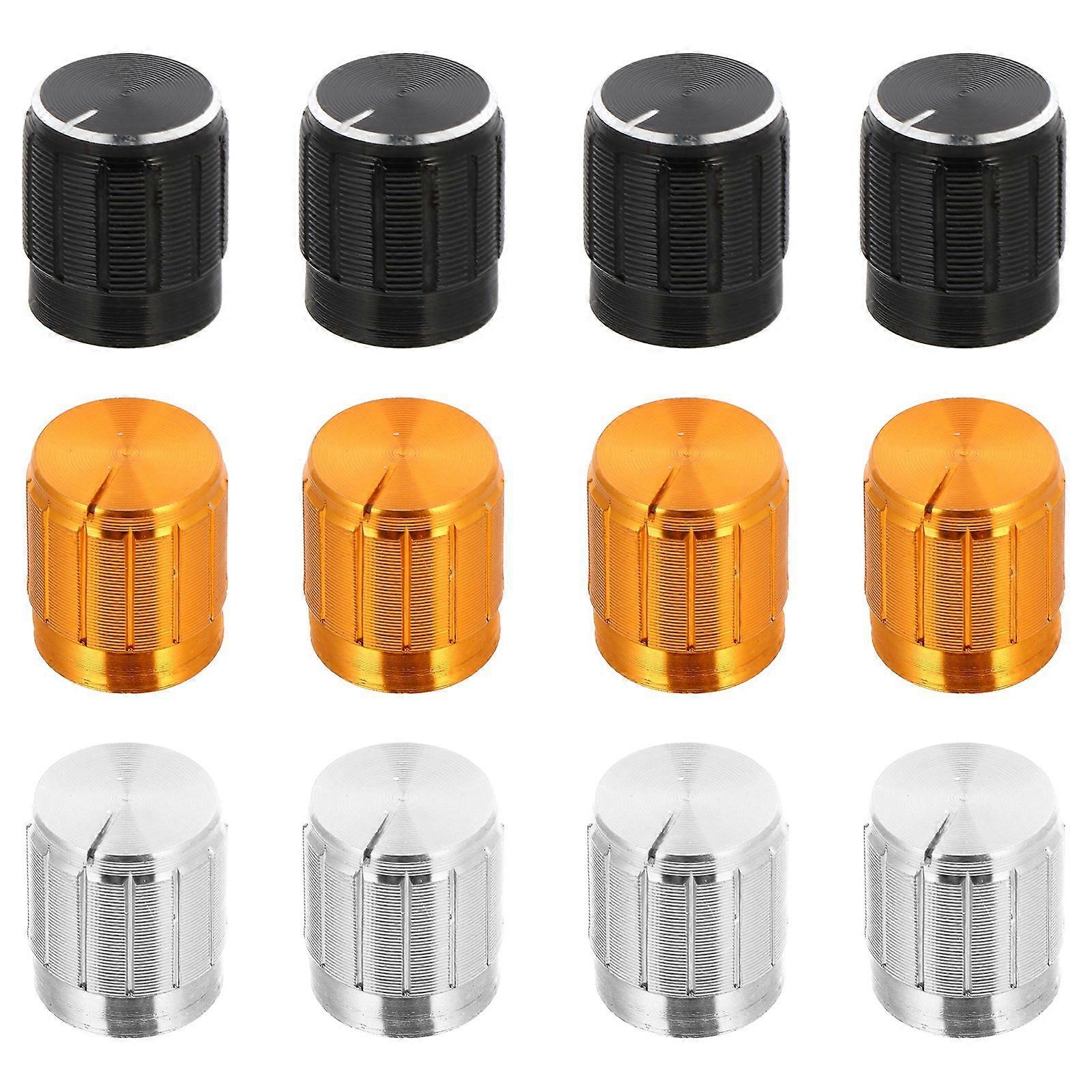 12pcs Rotary Potentiometer Knobs Aluminum Alloy Audio Knob Replacement Knobs