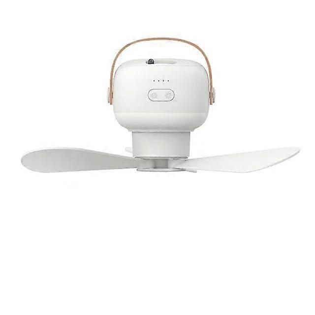 Portable Ceiling Fan Rechargeable LED Light Hanging Tent Fan with Remote Control for Camping