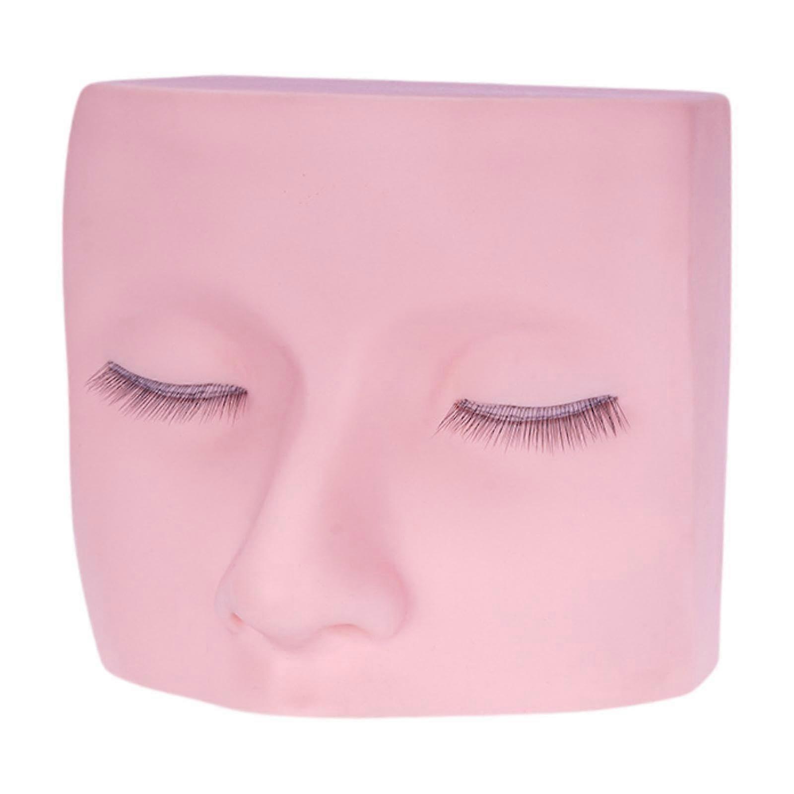 Mannequin Head for Eyelash Extension, Realistic Silicone Face Practice Head for Makeup and Training Beginners