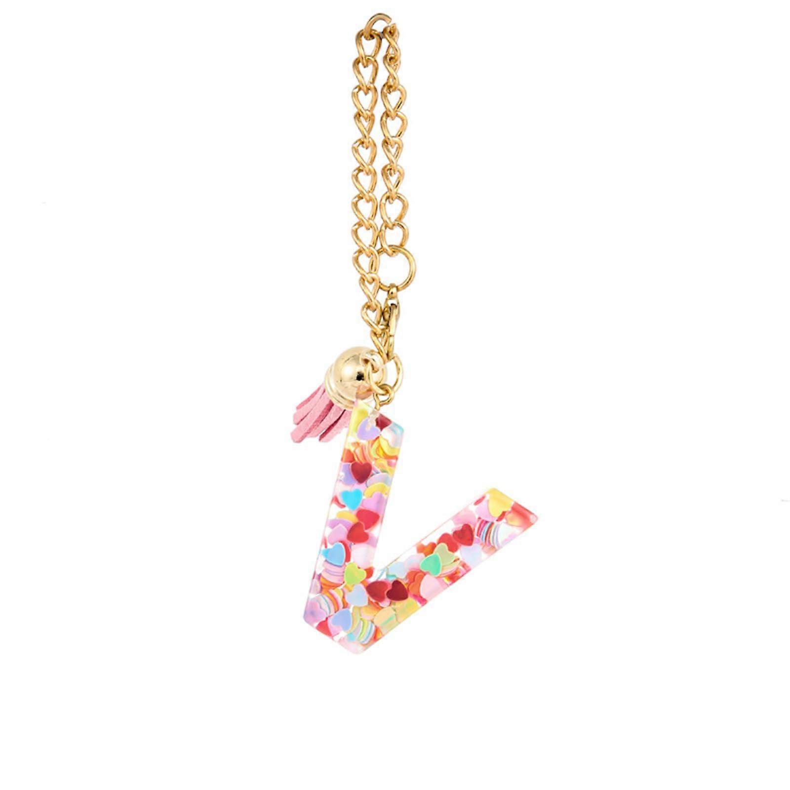 Water Bottle Keychain with Colorful Initial Pendant and Adjustable Cup Handle Accessory
