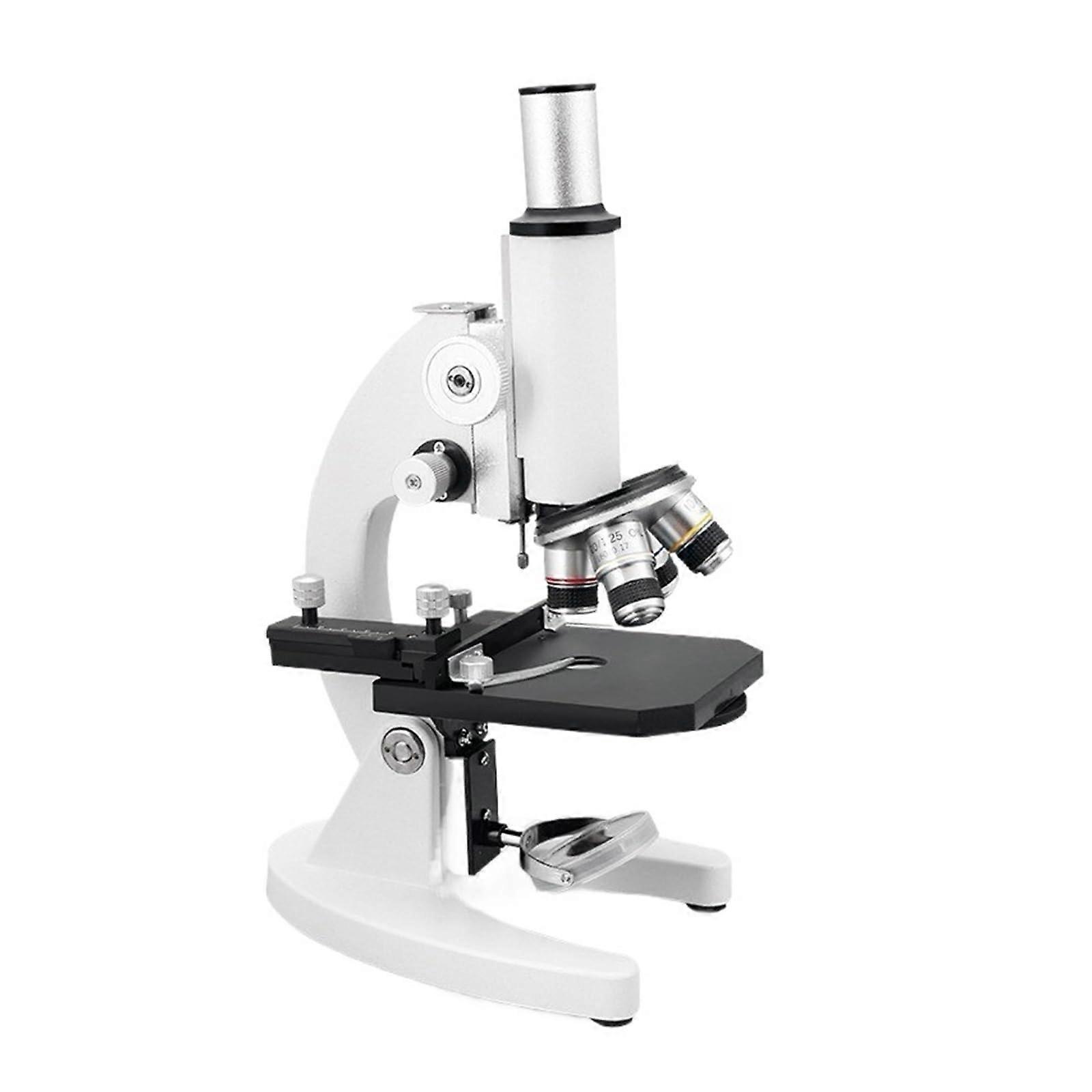 Biological Microscope with Phone Adapter, Clear Sharp Imaging for Student Science Lab