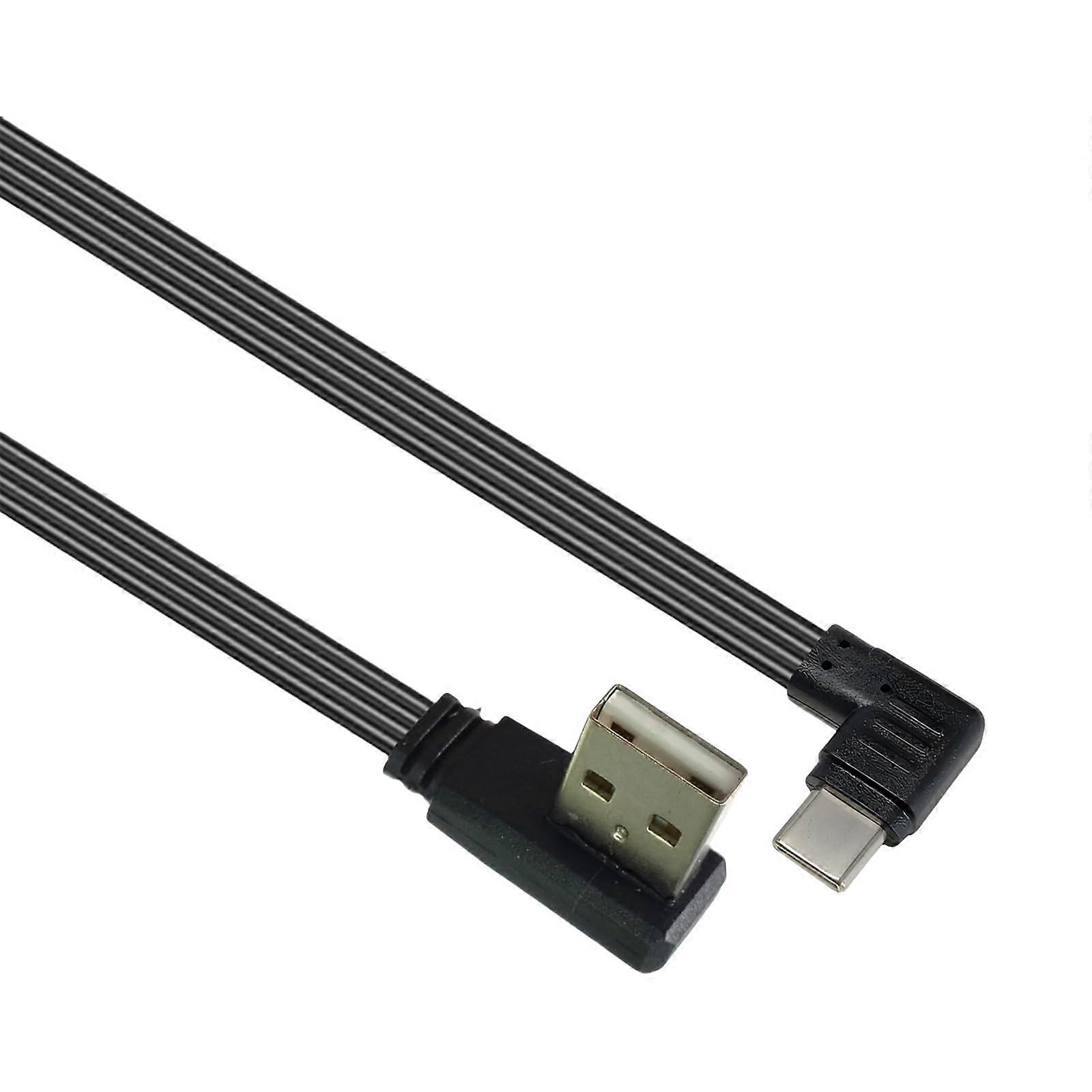 USB C Angled Cable 90° Flexible Flat USB 2.0 to USB C for Fast Data Transfer FPV and Camera