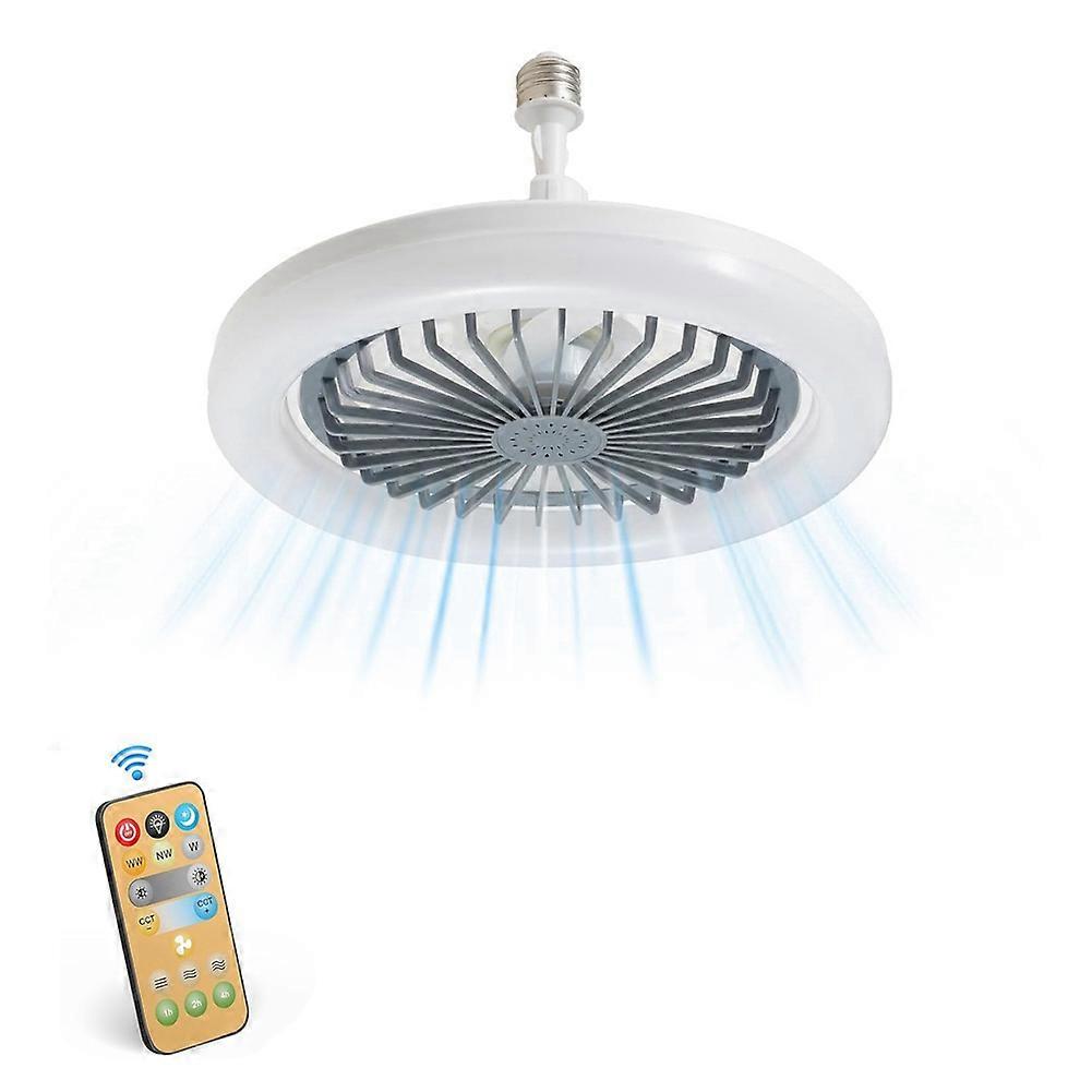 Multi Directional Light Socket Fan with Remote 10In, Screw-in Ceiling Fan in Light Socket for Enhanced and Adjustable