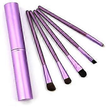 VioletSet de 5 pinceaux de maquillage, pinceaux de maquillage pour les yeux, kit de pinceaux d’outil cosmétique, pour fard à paupières, eye-liner, Mauve