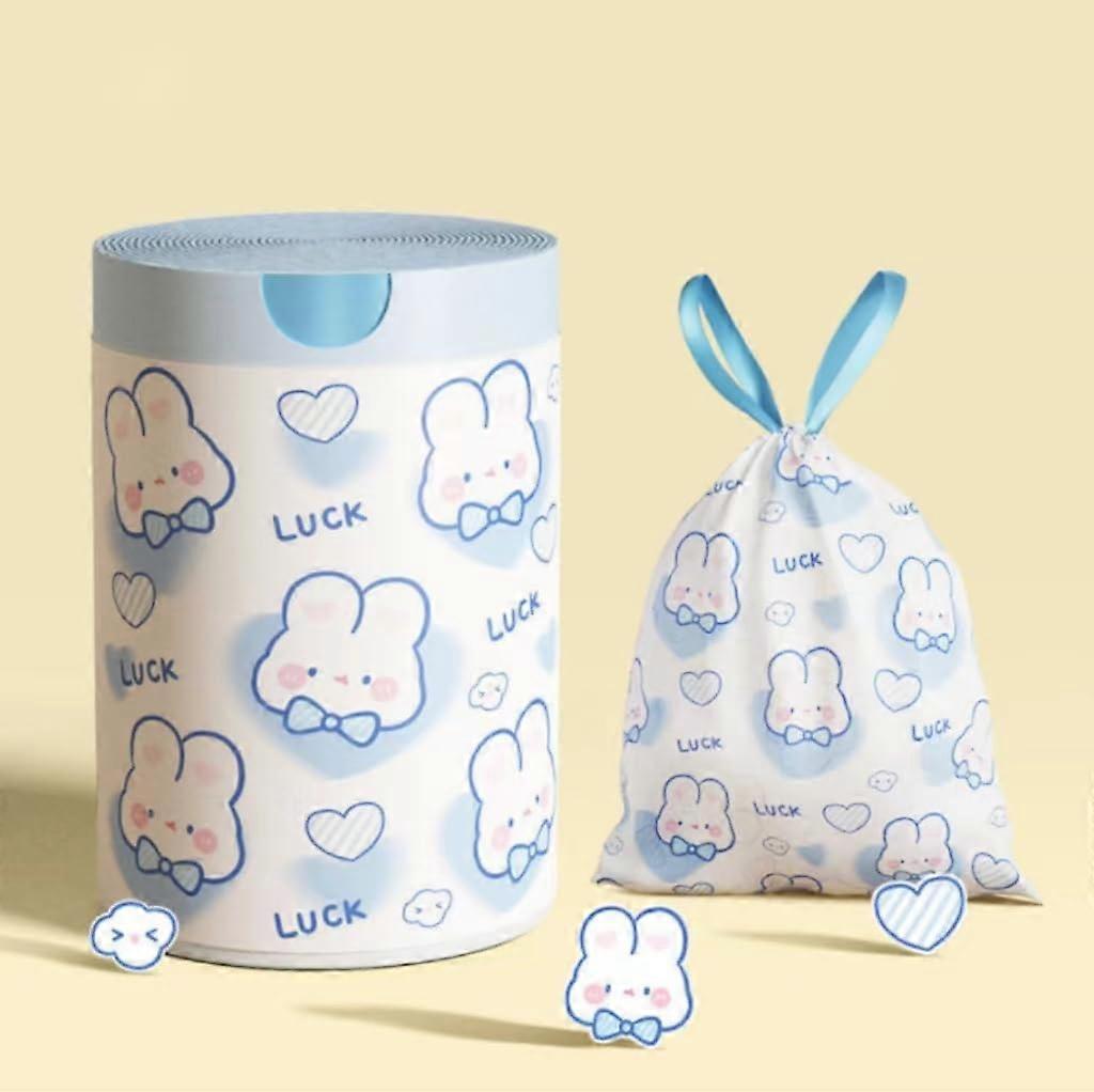 6070 Pack Drawstring Trash Bags 45x42cm LeakResistant Unscented Cartoon Pattern Kitchen Bin Liners