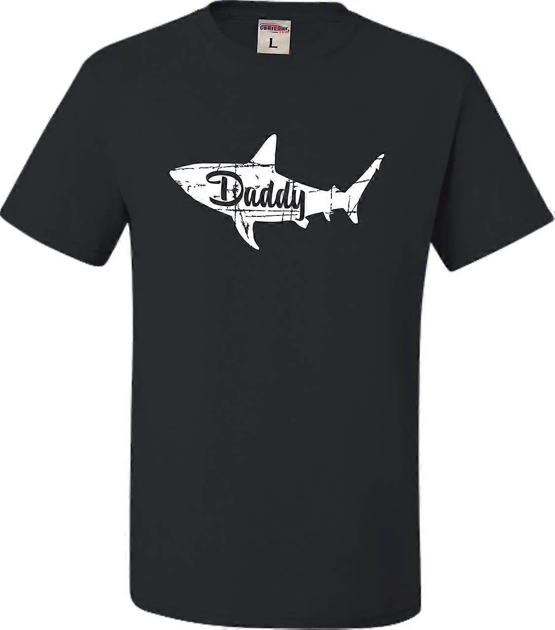 Felnőtt divatos Daddy Shark klasszikus póló