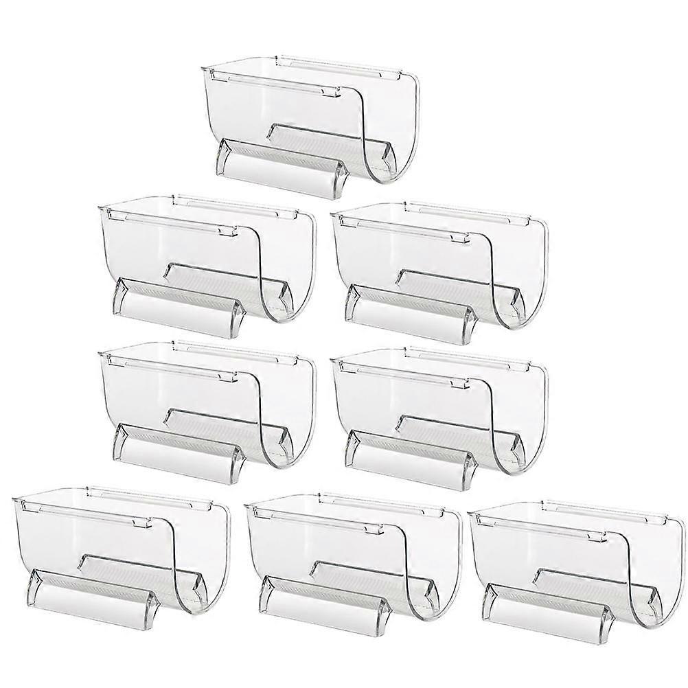 8Pcs Acrylic Wine Display Holder for Bottles Transparent Stackable Rack