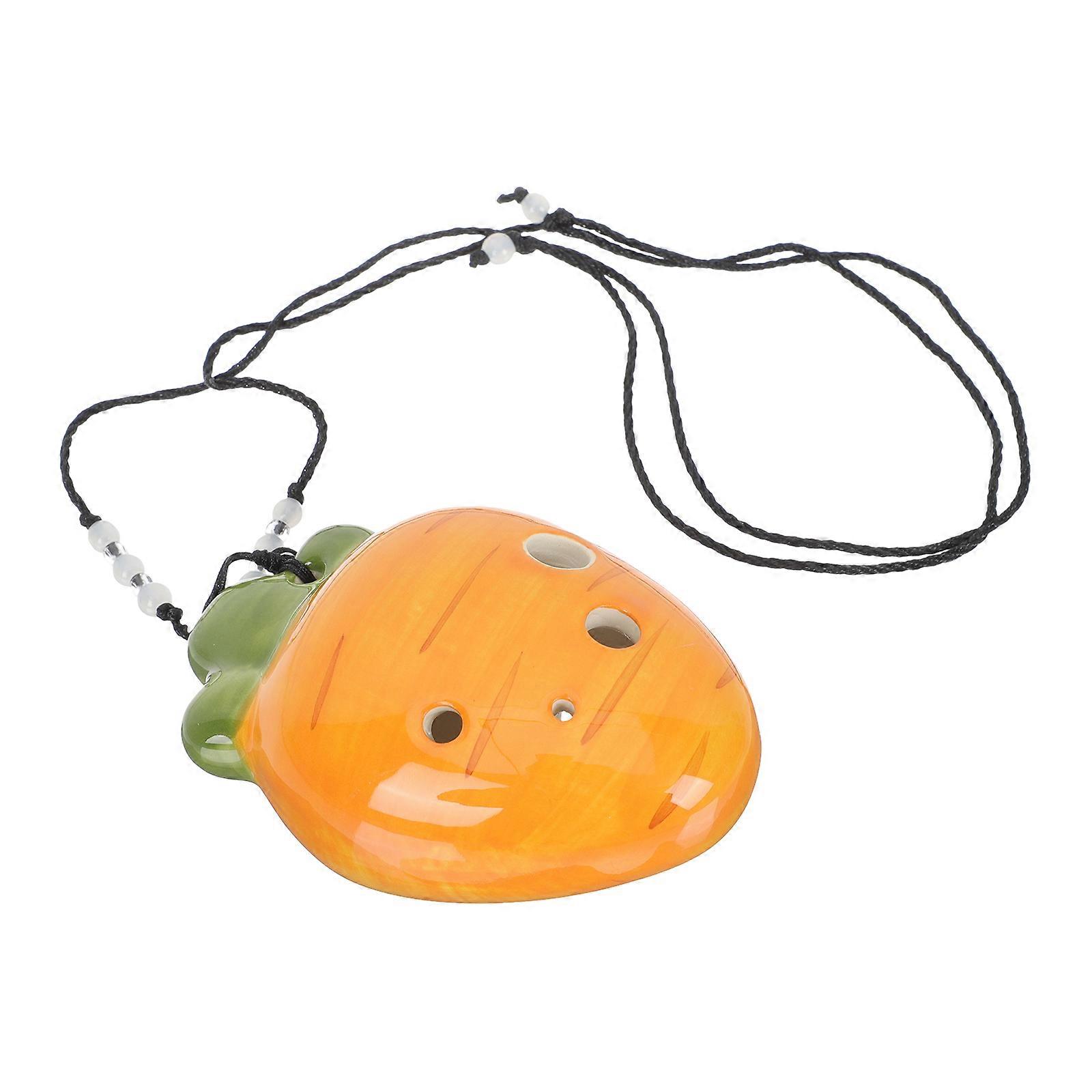 6-Hole Ocarina Beginner Practice Easter Ceramic Ocarina Assorted Color Musical Instrument 1Pack