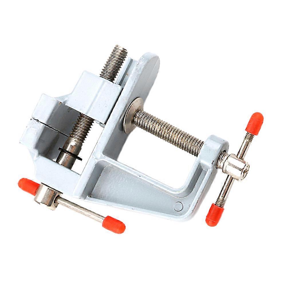 Small Table Top Vise Clamp Mini Table Vise Clamp Model Making Light Grey Metal for 1Pcs