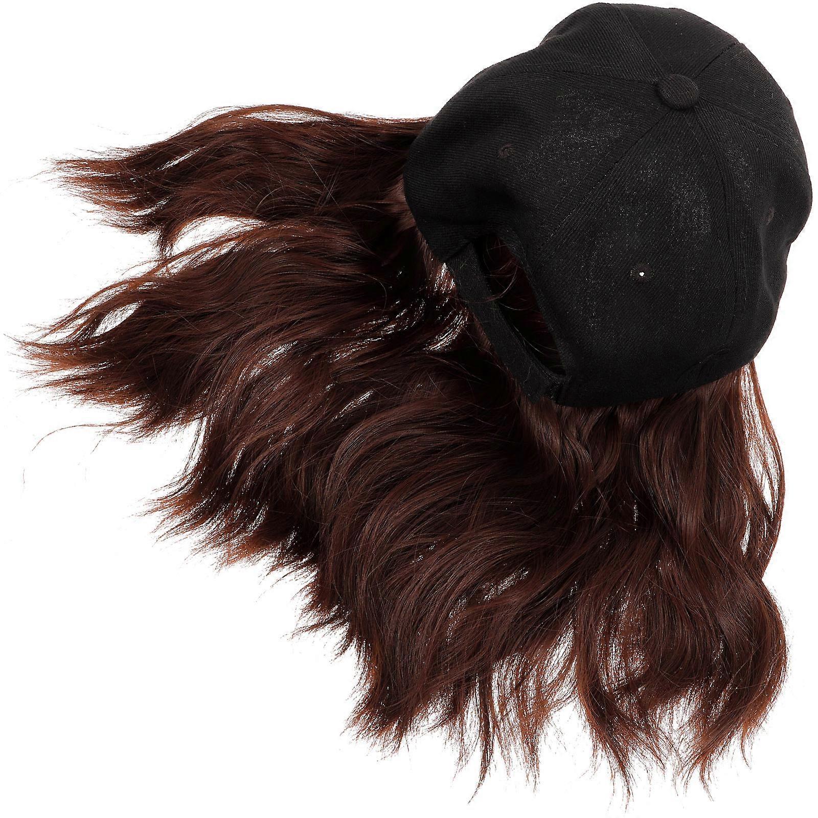 Wig Baseball Hat with Hair for Decor Lightweight Fabric Multi