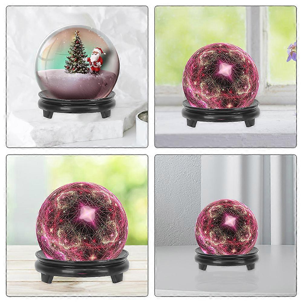 Crystal Ball Display Stand Wooden Sphere Holder for Storage Use 2Pcs