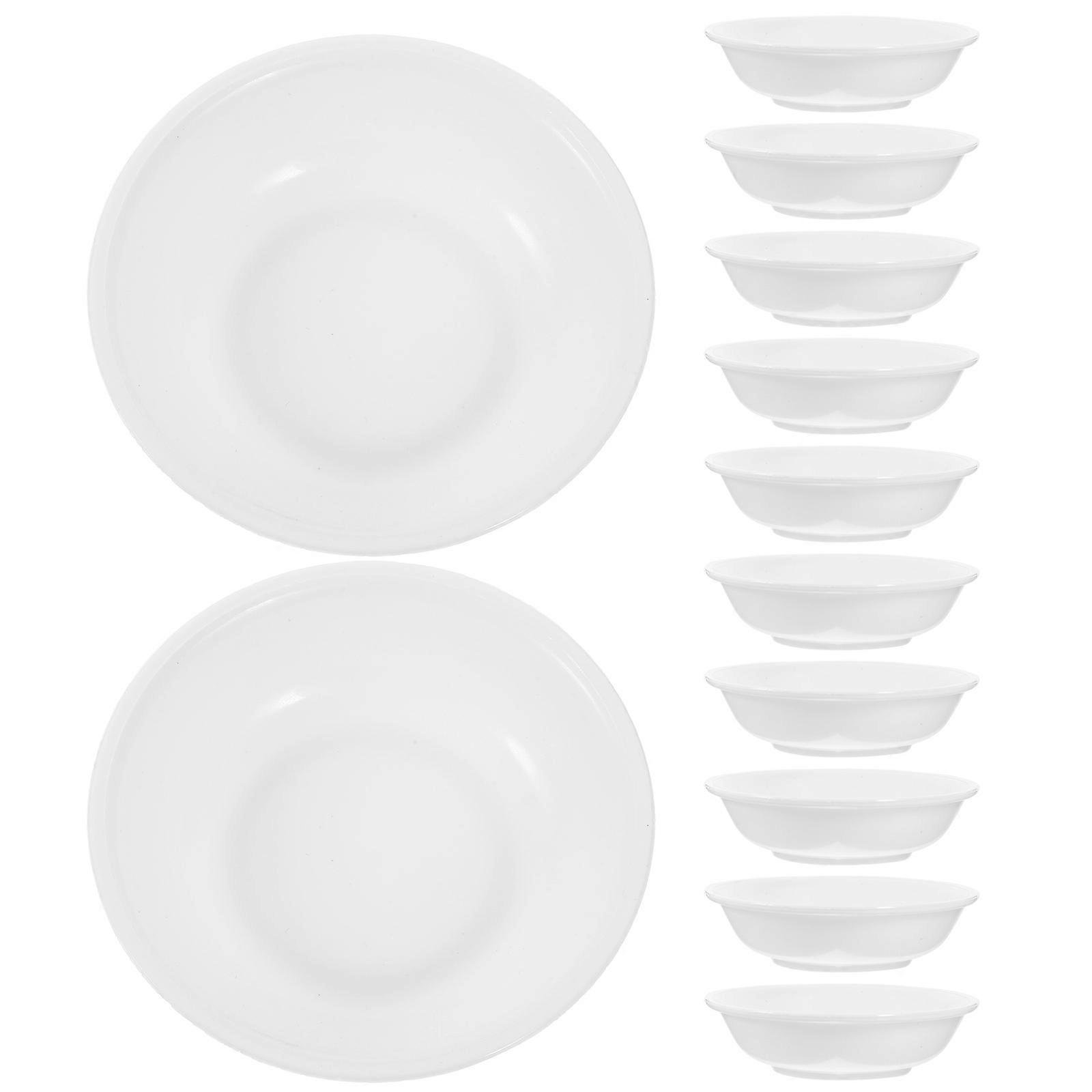 Sauce Dipping Dish Small Bowls for Kitchen Use 12Pcs White PP Material
