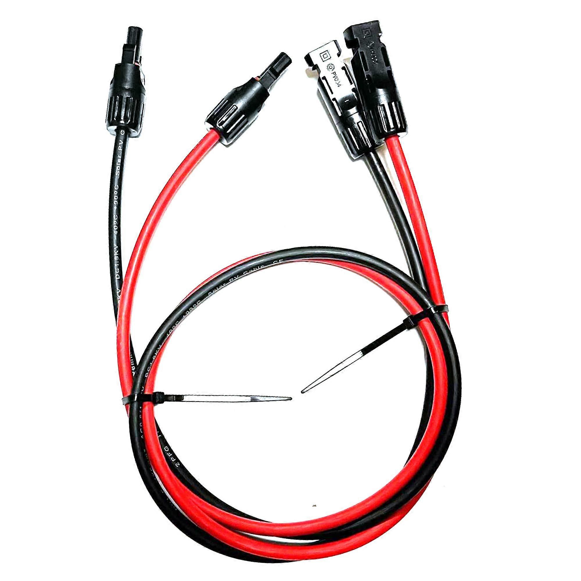 Solar Extension Cable 6mm² 1m with Solar Panel Connector Pair for Quick Plug PV System