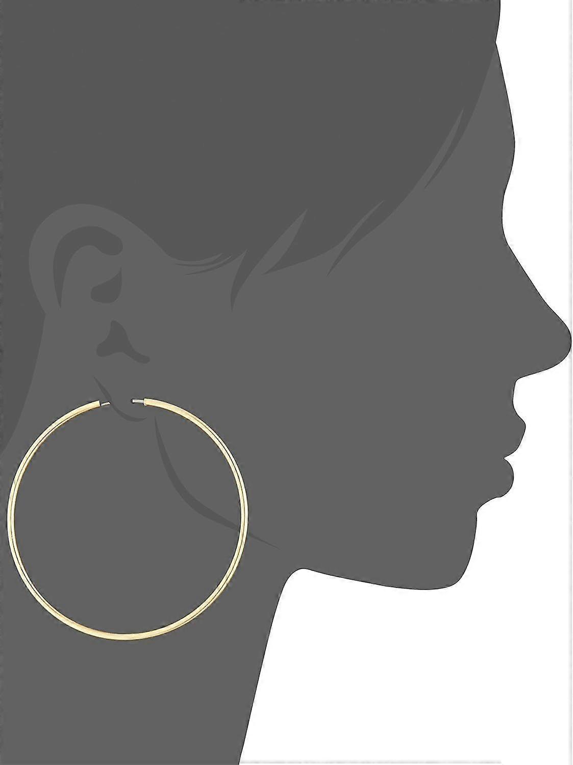 Basic Large Endless Hoop Earrings  Gold