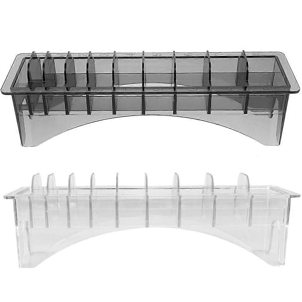 Clear Plastic Guide Comb Storage Box for Clipper Comb Holder 6Pcs
