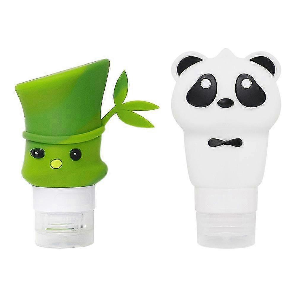 Cosmetics Bottles Silicone Empty Subpackaging Storage Bottles 2Pcs Set