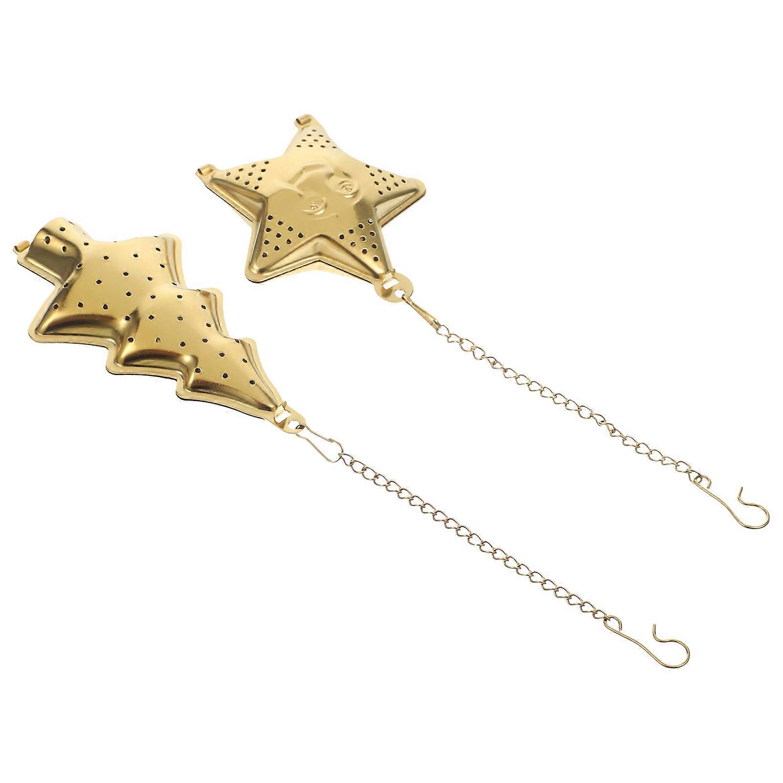 2 Pcs Stainless Steel Tea Strainer Creative Tea Infuser Tea Practical Tea Filter Random Style