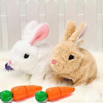 Ultra-Interactive Realistic Bunny Toy with Jumping Ears & Carrot - Perfect Gift for Kids 3+!
