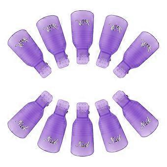 10pcs Akryl Gel polske Clips Gel polsk Remover for iblødsætning Gel neglelak