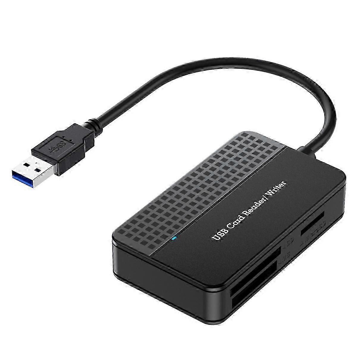 Reader 4-In-1, TF SD MS Card Reader Multi Card Adapter External for Computer Camera USB 3.0 Interfa