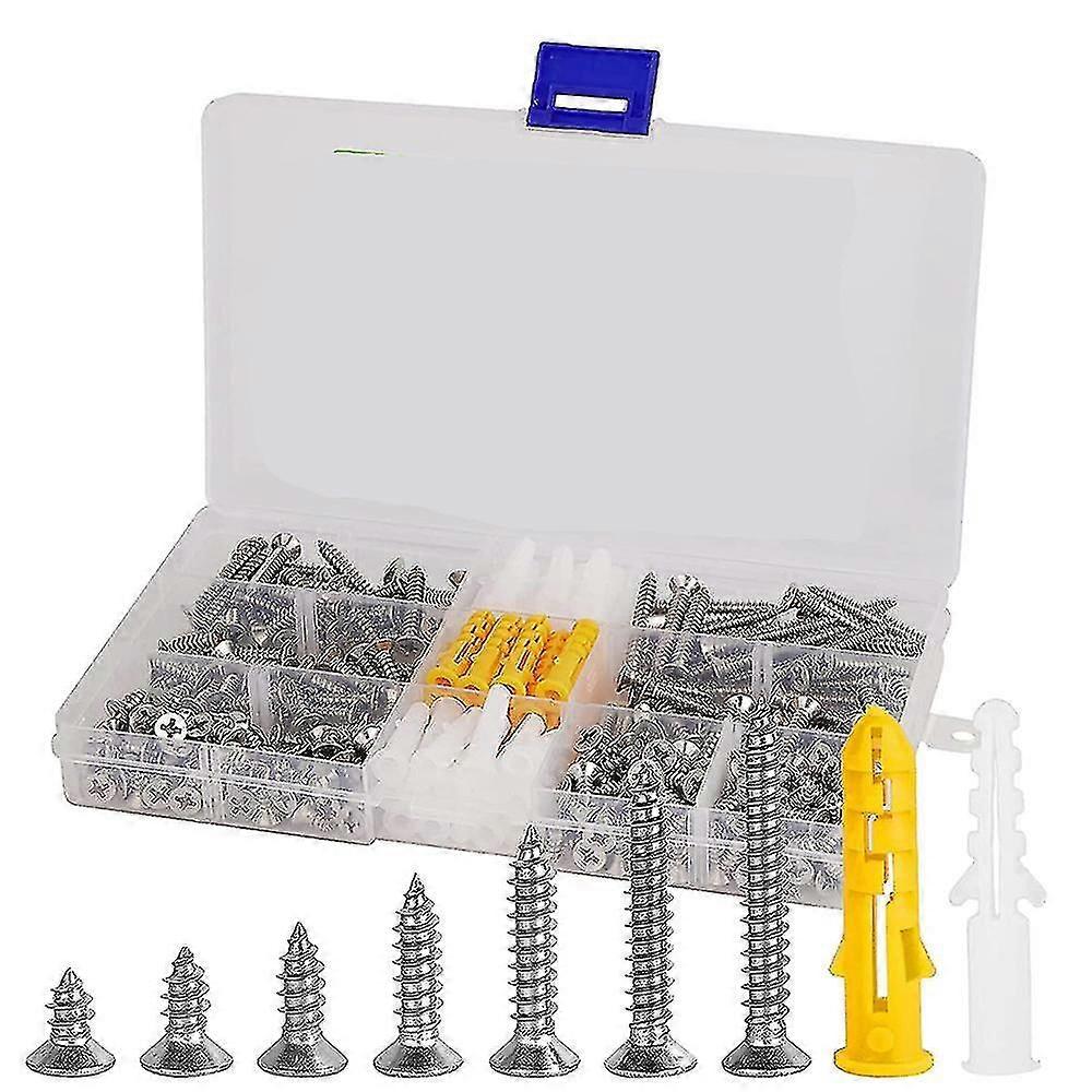 420st M3 Flat Head Träskruvar Sortiment Fästelement Kit