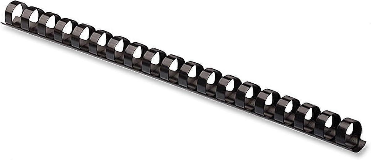 100 Pack Plastic Binding Combs - Round Back, 1/2 Inches, 90 sheets Black