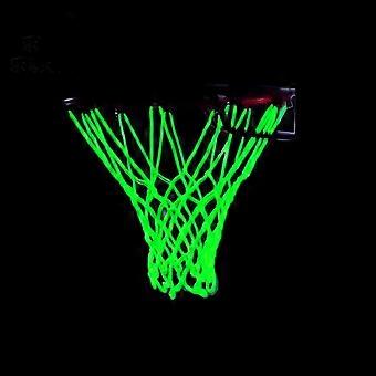 Glow in The Dark Basketball Net, Solar Powered Nylon Net, Compatible with Standard Basketball Rims for Night Outdoor Sports