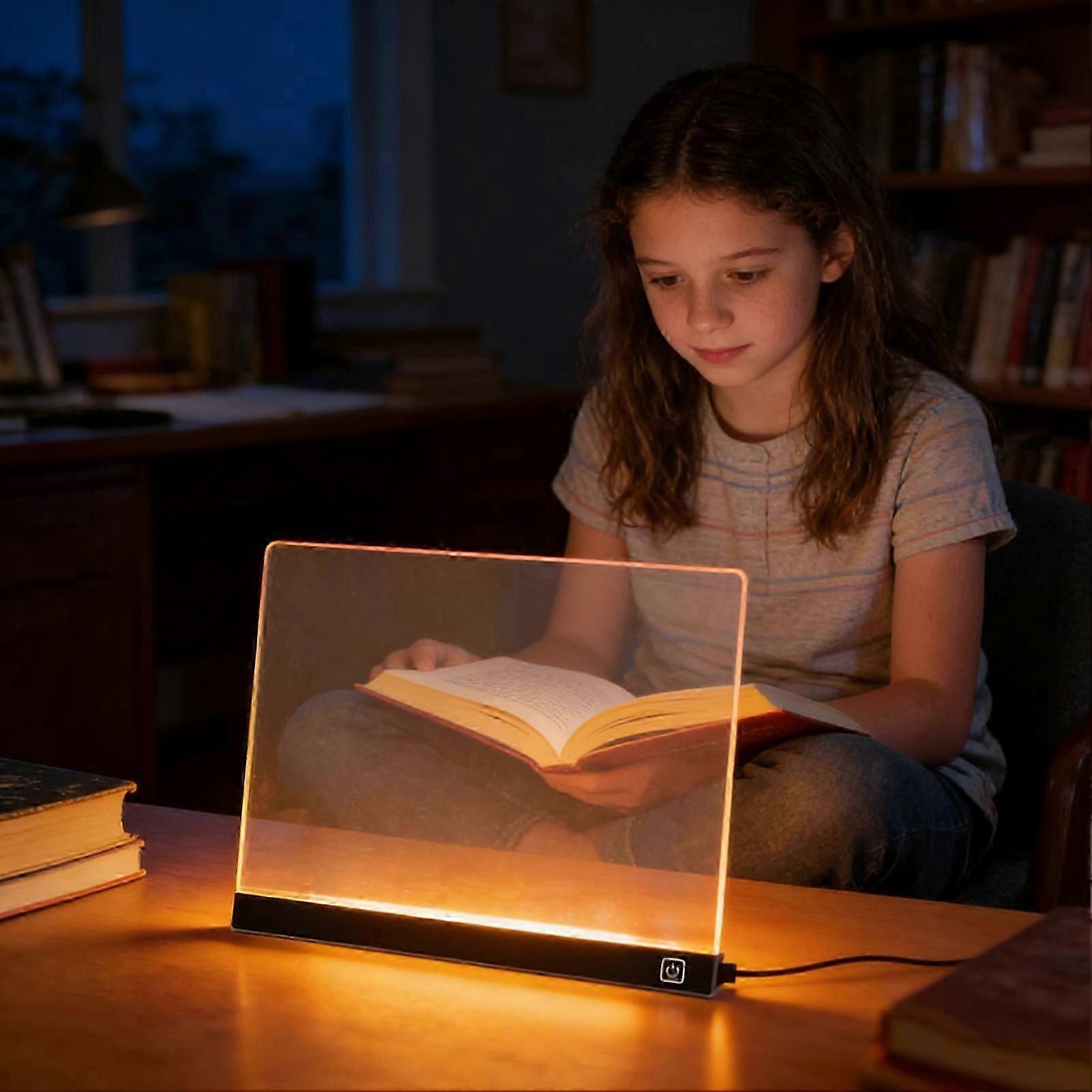 Rechargeable LED Reading Light with 3 Colors & Timer, Quiet Flat Design