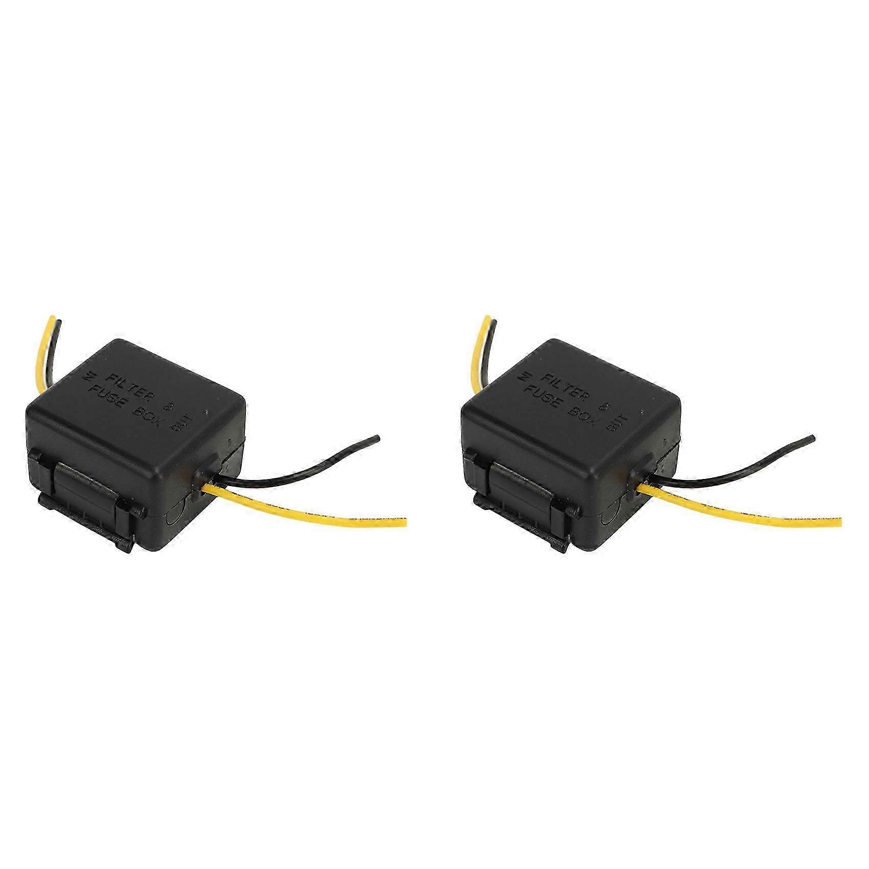 2X Car Power Filter 12V Stereo Power Supply Filter Audio Noise Reducer, compatible withEqualizers Amplifiers