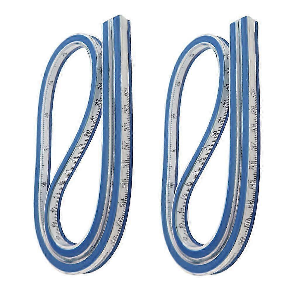 2pcs Flexible Curve Ruler Portable Drafting Drawing Tool compatible with Engineering Drawing