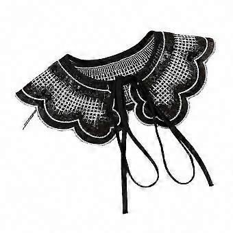 Embroidered Women's Fake Collar, 1 Pc False Collar Shawl