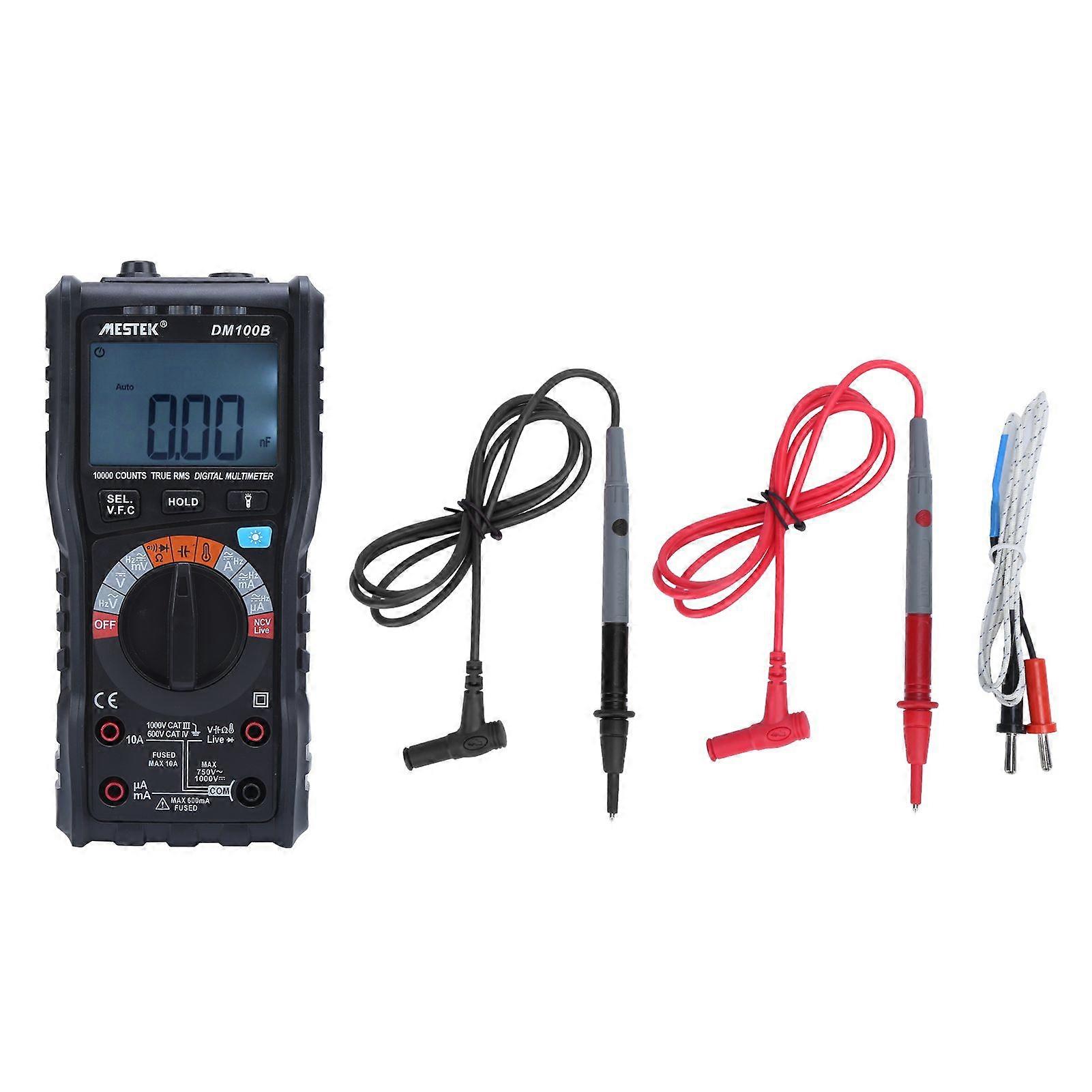 DM100B Digital Multimeter LCD Portable HighAccuracy Integrated Industrial BurnProof Voltmeter