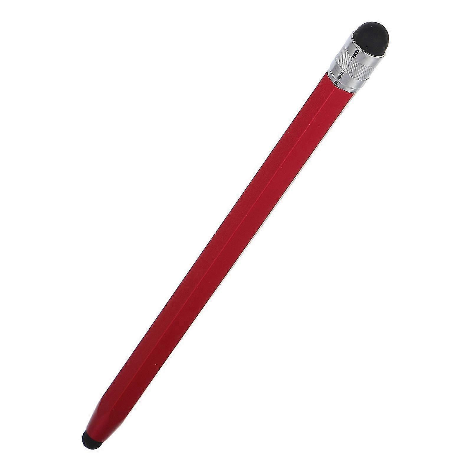 Universal Stylus Pen compatible with Touchscreen Devices Capacitive Touch High Sensitivity Copper Material Hexagonal Shape Red 1Pcs