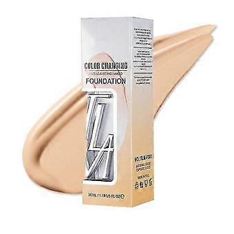 Color Changing Foundation, Colour Changing Liquid Foundation, Makeup Base Concealer Cover, Moisturizing Fluid for All Skin Tone