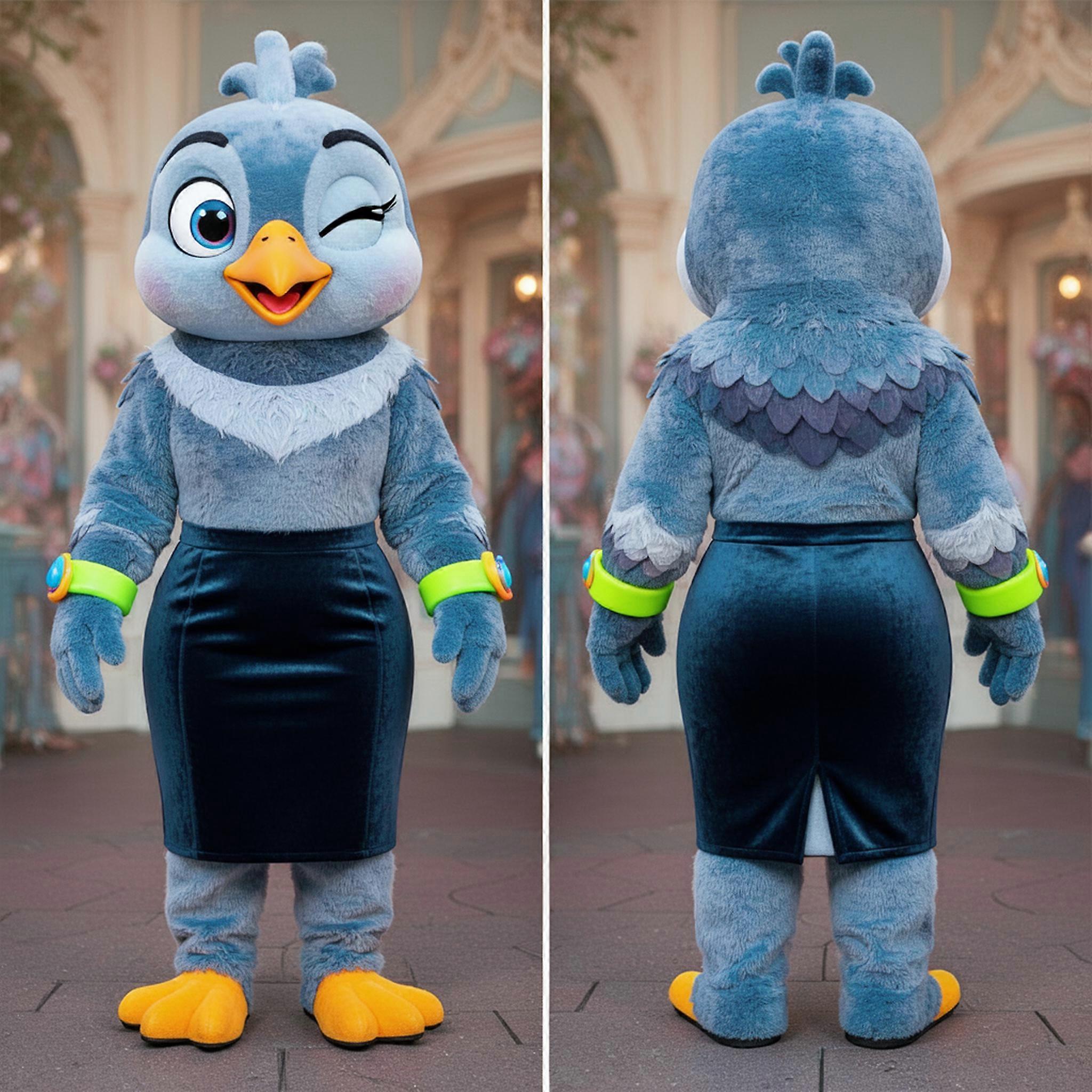 MASTICOT Sky Blue Sleek Pigeon Mascot