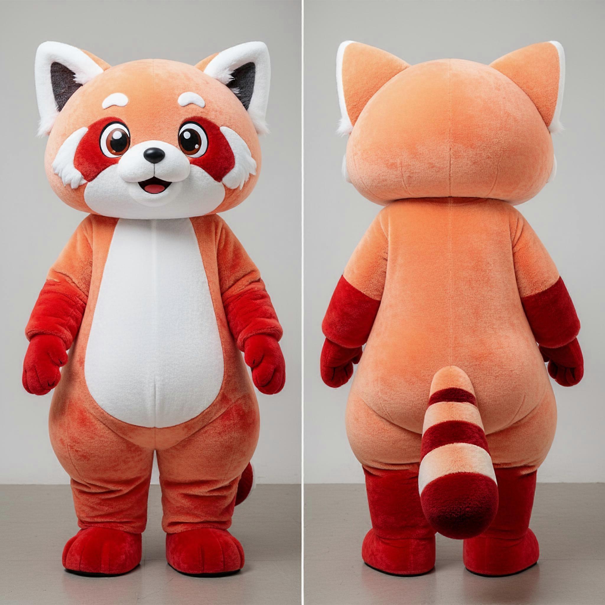 MASTICOT Peach Red Panda Mascot
