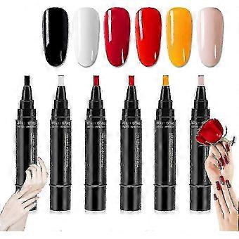36 Colors, 5 ml, 3-in-1 Gel Nail Polish Pens, Soak-Off UV LED Nail Varnish, Nail Tools for Women and Girls COS