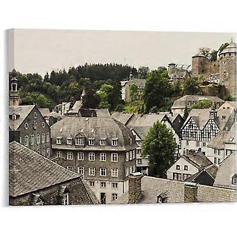 Jigsaw Puzzle Village Roofs Building Jigsaw Puzzles Modern Artwork Home Office Decor Print VV604
