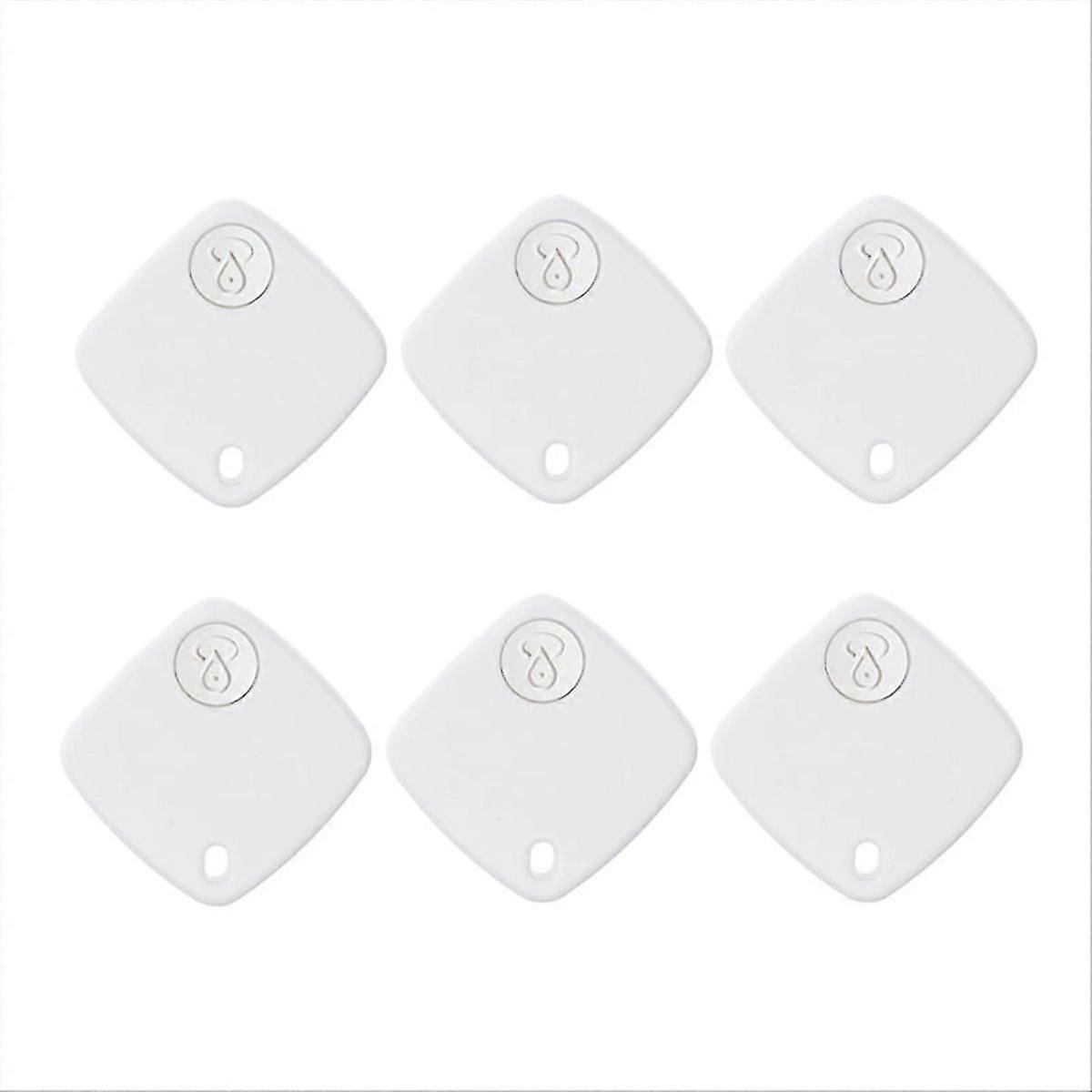 6Pcs Mini Smart GPS Tracker High- Location Tracking White