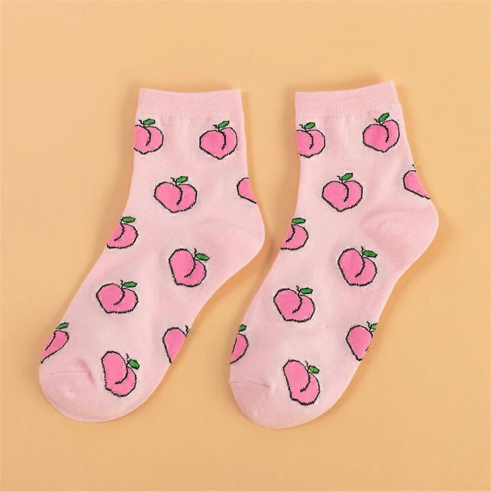 Fruit Print Mid-Calf Socks, Cute