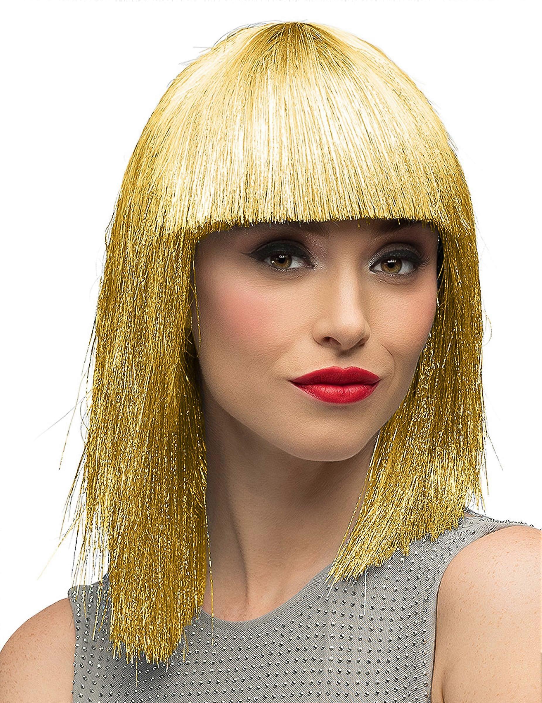 Women's golden iridescent wig