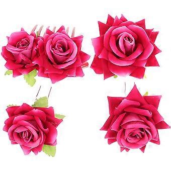 Rosy Hairpins Multi-Use Rose Shape Hair Clamps 12Pcs for Hair Decoration