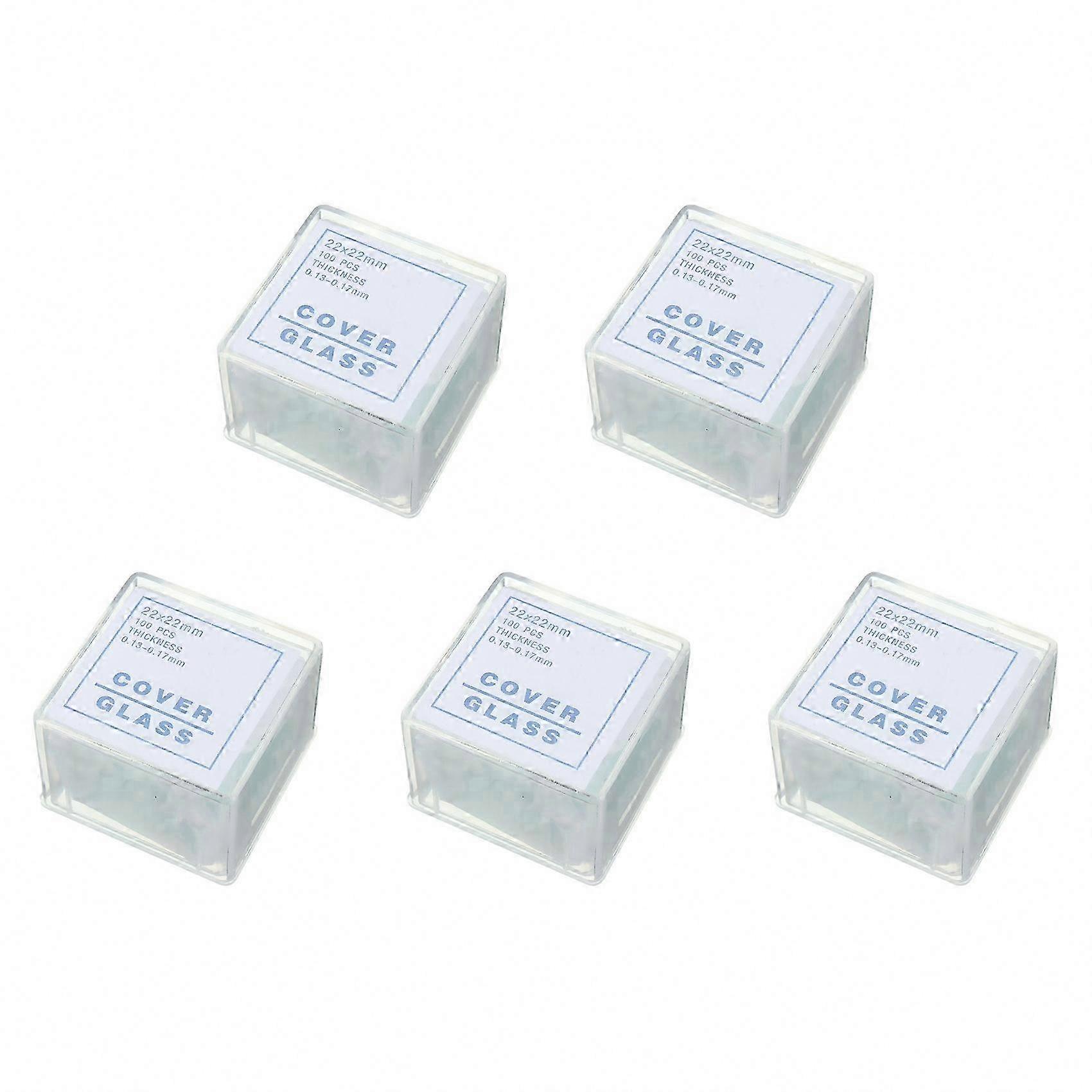 Microscope Coverslips, 500Pcs Transparent Slide Coverslides 22X22mm