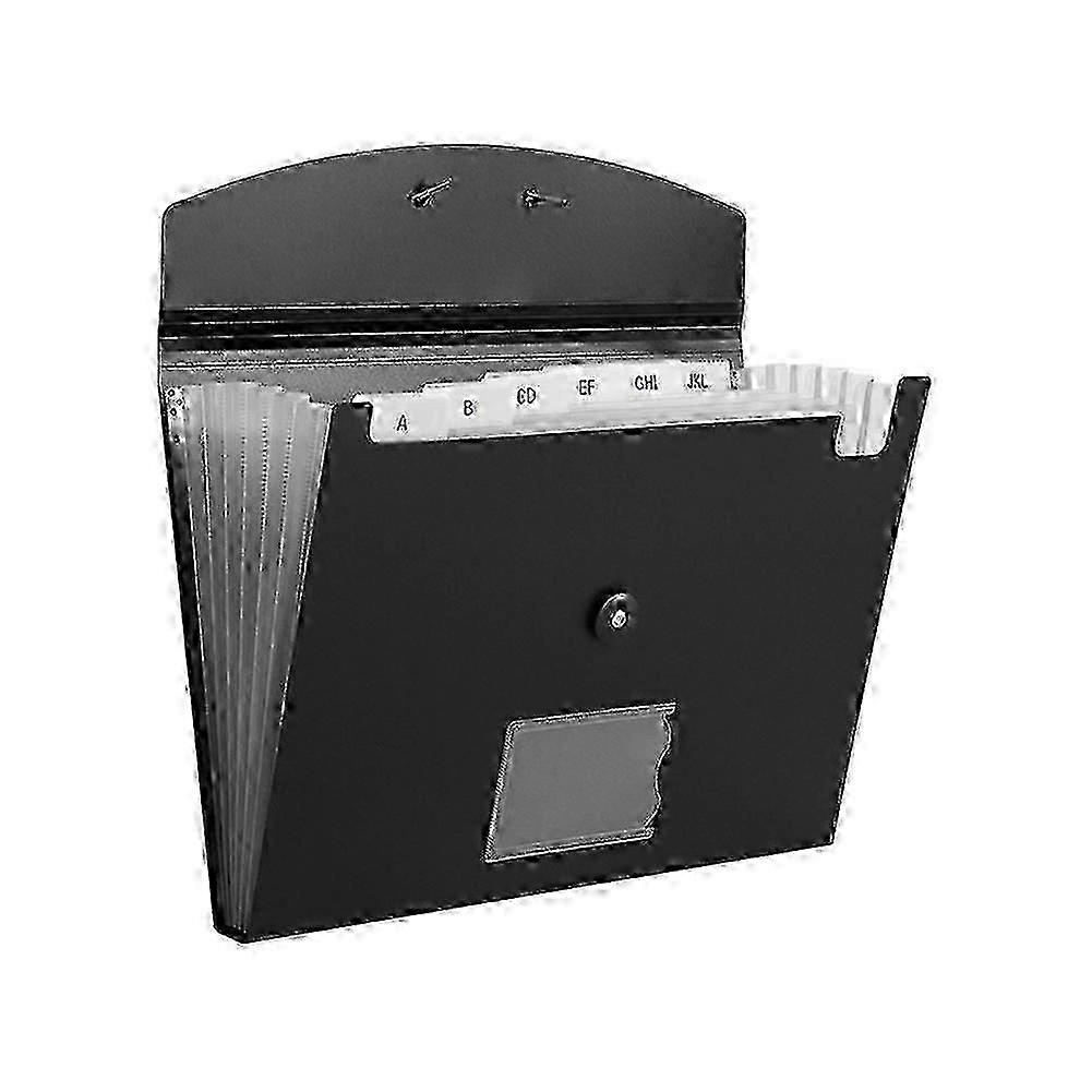 7-Pocket Accordion File Folder Transparent Plastic