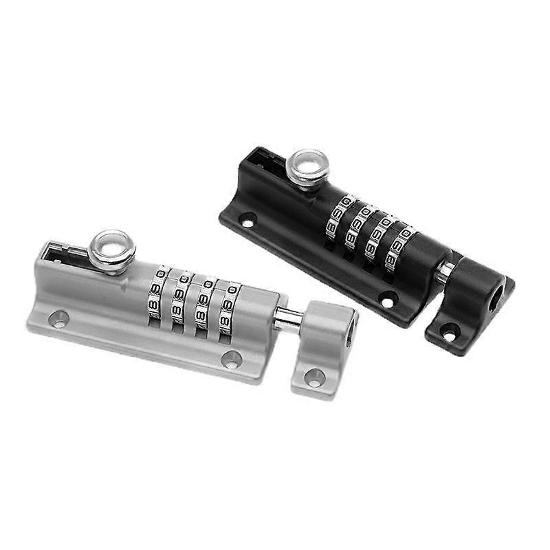 2-Piece 4-Digit Combination Lock Latch, Weatherproof Fixing Code Door Lock, Tamper-Proof Sliding Bolt
